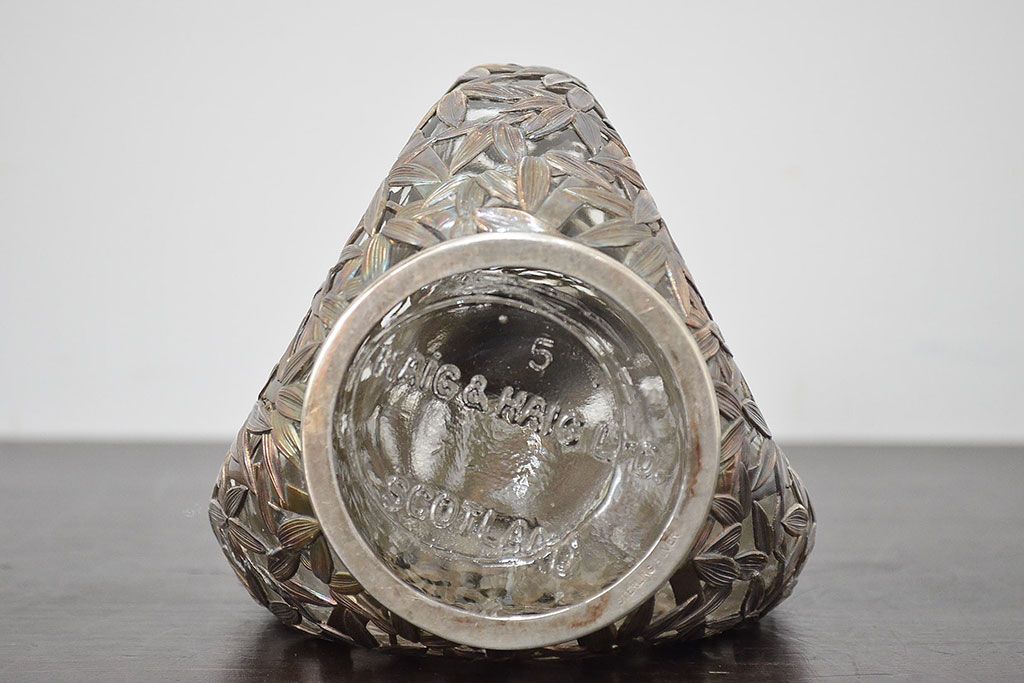 STERLING　SILVER　銀製　竹の図　透かし　デカンタ(重量790g)(R-046811)