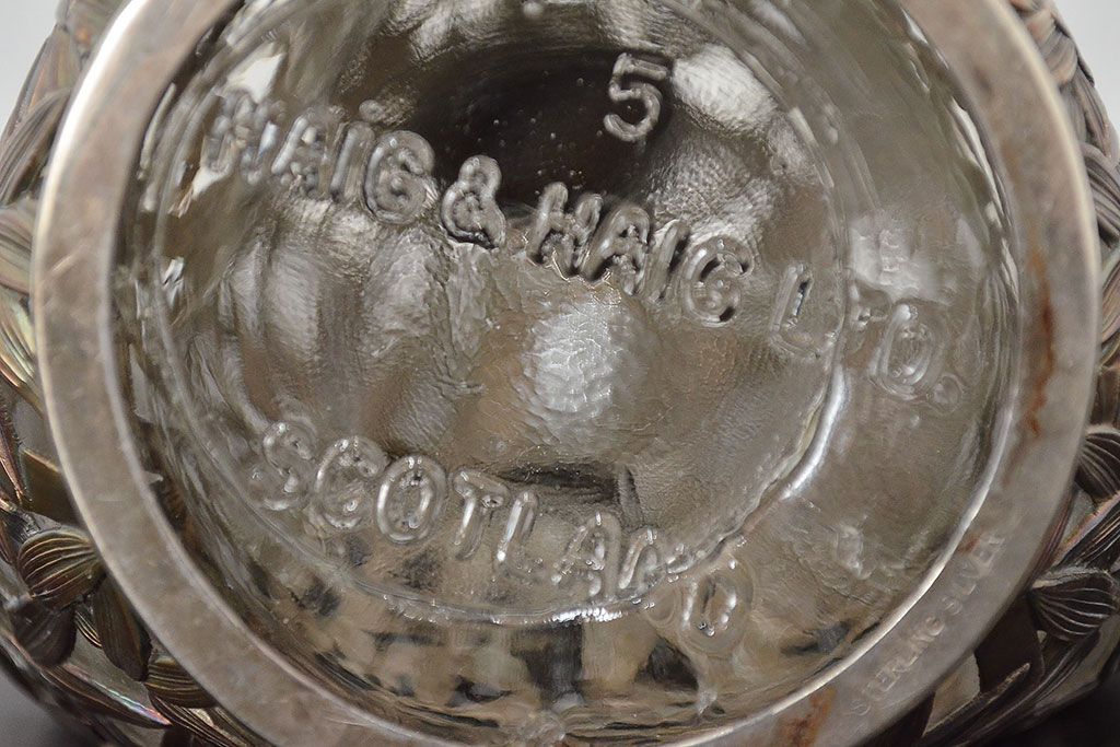 STERLING　SILVER　銀製　竹の図　透かし　デカンタ(重量790g)(R-046811)