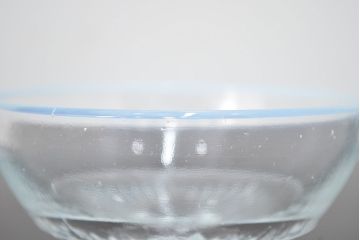 昭和レトロ　当時物　乳白暈し　氷コップ5個セット(プレスガラス)(R-046812)