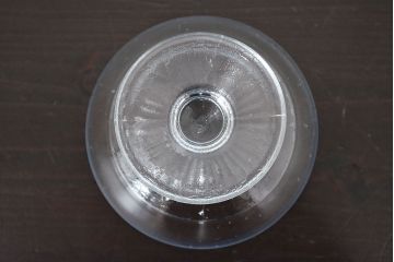 昭和レトロ　当時物　乳白暈し　氷コップ5個セット(プレスガラス)(R-046812)