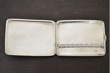 アンティーク　スターリングシルバー950　シガレットケース2点(唐草、彫金)(R-046815)