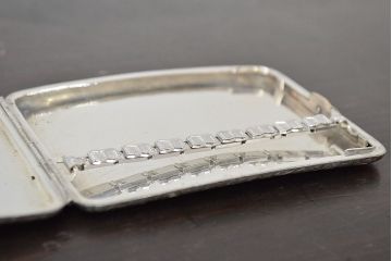 アンティーク　スターリングシルバー950　シガレットケース2点(唐草、彫金)(R-046815)