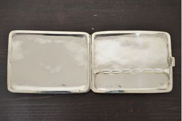 アンティーク　スターリングシルバー950　シガレットケース2点(唐草、彫金)(R-046815)