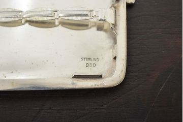 アンティーク　スターリングシルバー950　シガレットケース2点(唐草、彫金)(R-046815)