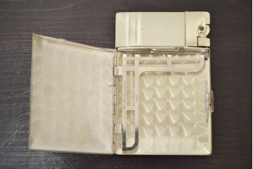 アンティーク　スターリング　エルジン　シガレットケース　ライター　共箱(シルバー、重量185g)(R-046818)