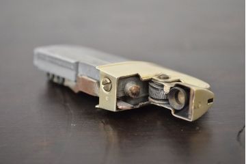 アンティーク　スターリング　エルジン　シガレットケース　ライター　共箱(シルバー、重量185g)(R-046818)