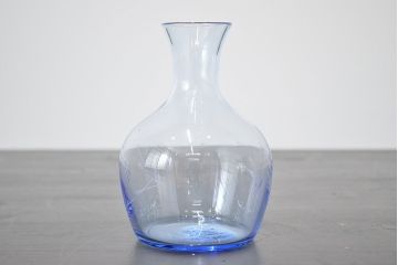 昭和レトロ　花柄　切子　水注(水次、グラス、コップ)(R-046819)