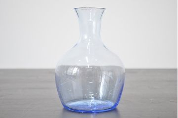昭和レトロ　花柄　切子　水注(水次、グラス、コップ)(R-046819)