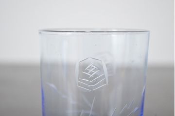 昭和レトロ　花柄　切子　水注(水次、グラス、コップ)(R-046819)