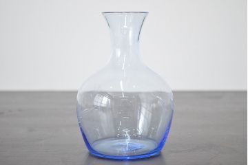 昭和レトロ　花柄　切子　水注(水次、グラス、コップ)(R-046820)