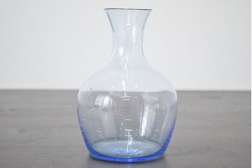 昭和レトロ　花柄　切子　水注(水次、グラス、コップ)(R-046820)