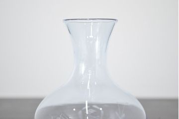 昭和レトロ　花柄　切子　水注(水次、グラス、コップ)(R-046820)