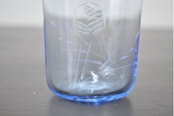 昭和レトロ　花柄　切子　水注(水次、グラス、コップ)(R-046820)