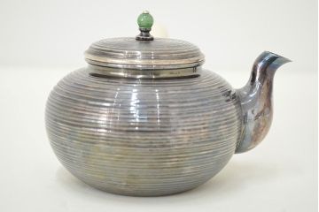 純銀製　急須195g(銀瓶、茶道具)(R-046823)