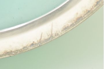 安藤七宝店造　七宝青磁釉柑橘文花瓶(純銀縁)(R-046828)