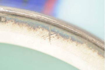 安藤七宝店造　七宝青磁釉柑橘文花瓶(純銀縁)(R-046828)