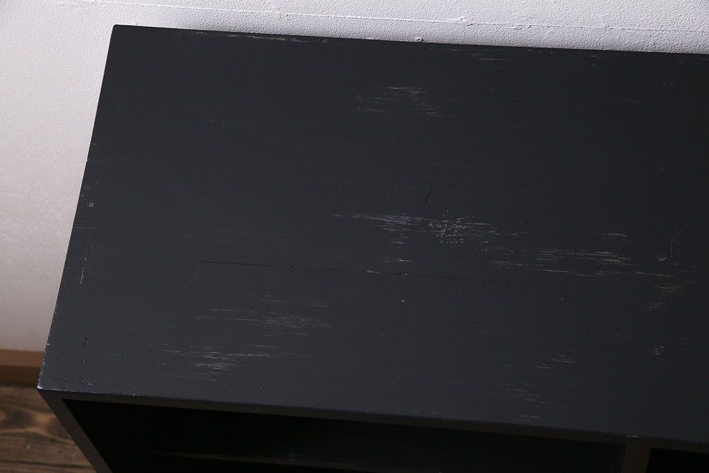 アンティーク家具　大正期　ペイント メンズライクな空間におすすめの収納棚(本棚)(R-046833)