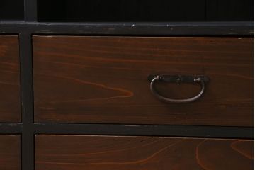 アンティーク家具　大正期　ペイント メンズライクな空間におすすめの収納棚(本棚)(R-046833)