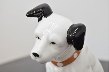 昭和レトロ　古いビクターニッパー犬2点　灰皿1点(Victor、日本音響精器株式会社)(R-046840)
