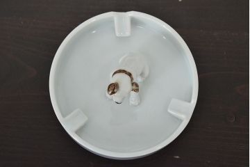 昭和レトロ　古いビクターニッパー犬2点　灰皿1点(Victor、日本音響精器株式会社)(R-046840)