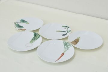 未使用　ノリタケ(Noritake)　京香旬彩　銘々皿5枚 / 香蘭社　貴婦人中皿5枚(R-046842)