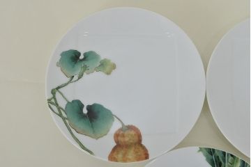 未使用　ノリタケ(Noritake)　京香旬彩　銘々皿5枚 / 香蘭社　貴婦人中皿5枚(R-046842)