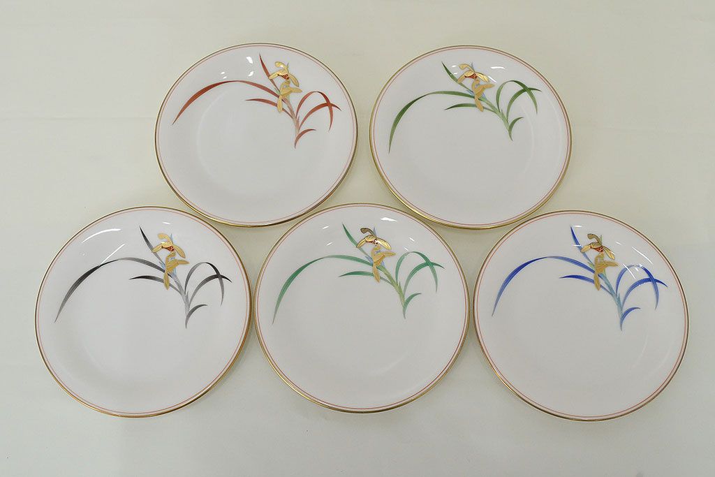 未使用　ノリタケ(Noritake)　京香旬彩　銘々皿5枚 / 香蘭社　貴婦人中皿5枚(R-046842)