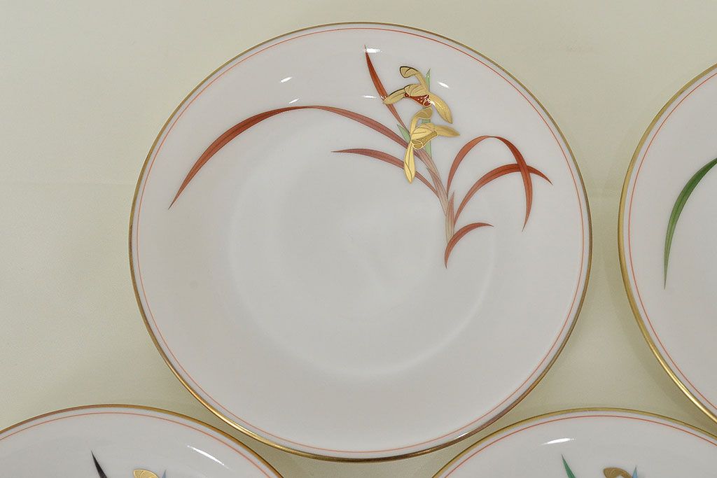 未使用　ノリタケ(Noritake)　京香旬彩　銘々皿5枚 / 香蘭社　貴婦人中皿5枚(R-046842)