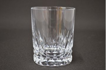 フランス　バカラ　Baccarat　ロックグラス　ピカデリー　3客セット(フルレッドクリスタルガラス)(R-046843)