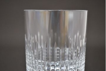 フランス　バカラ　Baccarat　ナンシー　ロックグラス　3客セット(フルレッドクリスタルガラス)(R-046844)
