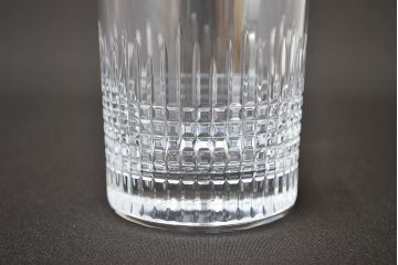 フランス　バカラ　Baccarat　ナンシー　ロックグラス　3客セット(フルレッドクリスタルガラス)(R-046844)
