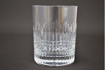 フランス　バカラ　Baccarat　ナンシー　ロックグラス　3客セット(フルレッドクリスタルガラス)(R-046844)