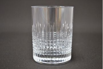 フランス　バカラ　Baccarat　ナンシー　ロックグラス　3客セット(フルレッドクリスタルガラス)(R-046844)