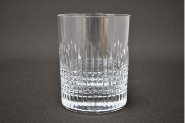 フランス　バカラ　Baccarat　ナンシー　ロックグラス　3客セット(フルレッドクリスタルガラス)(R-046844)