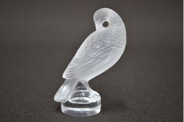 ラリック　鳥置物2点(クリスタル、オブジェ、LALIQUE)(R-046858)