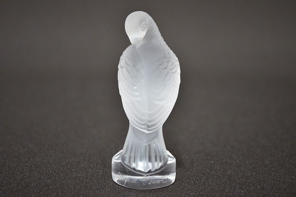 ラリック　鳥置物2点(クリスタル、オブジェ、LALIQUE)(R-046858)