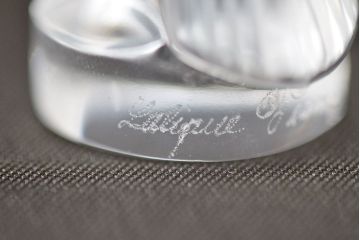 ラリック　鳥置物2点(クリスタル、オブジェ、LALIQUE)(R-046858)