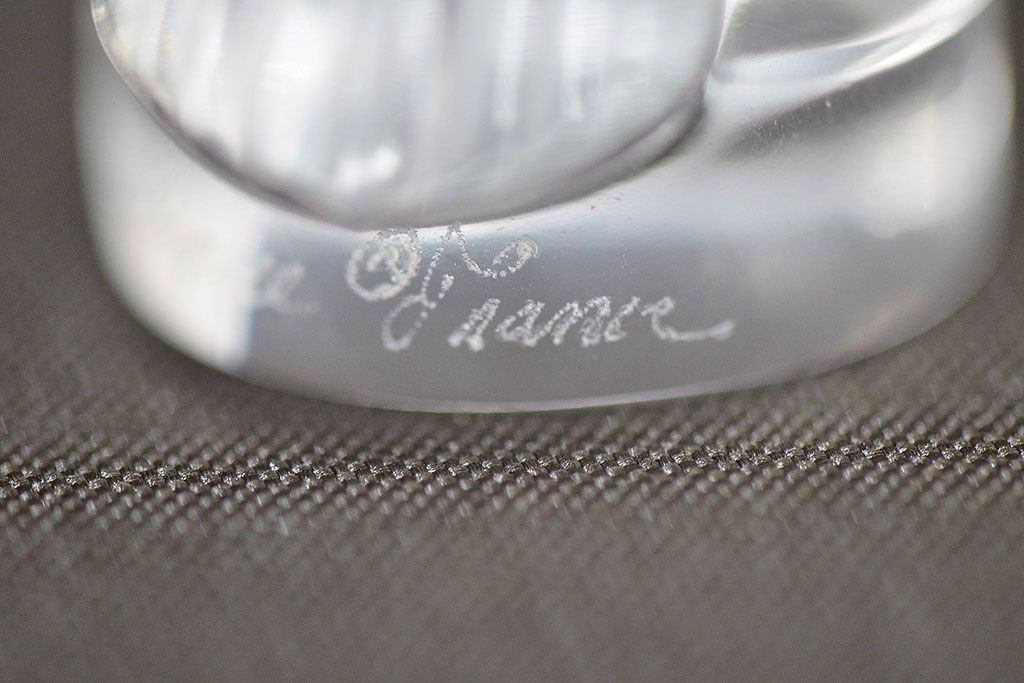 ラリック　鳥置物2点(クリスタル、オブジェ、LALIQUE)(R-046858)