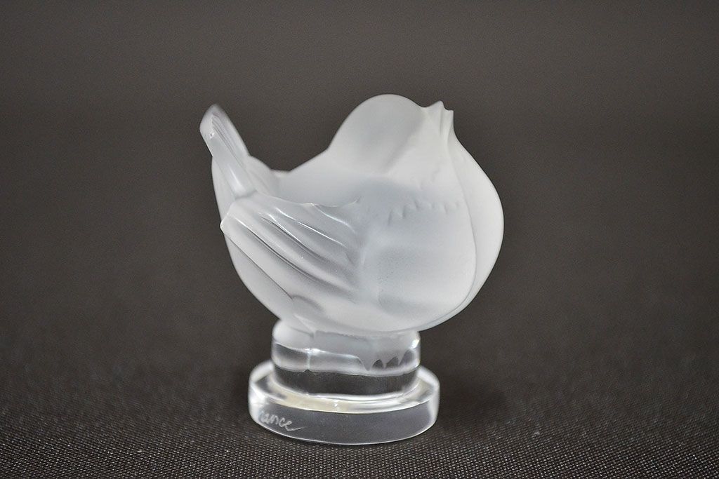 ラリック　鳥置物2点(クリスタル、オブジェ、LALIQUE)(R-046858)