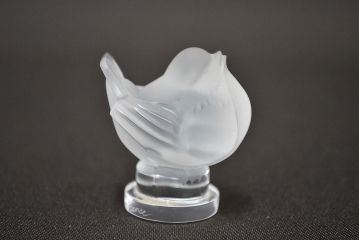ラリック　鳥置物2点(クリスタル、オブジェ、LALIQUE)(R-046858)