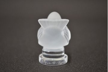 ラリック　鳥置物2点(クリスタル、オブジェ、LALIQUE)(R-046858)