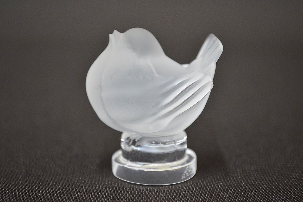 ラリック　鳥置物2点(クリスタル、オブジェ、LALIQUE)(R-046858)