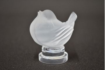 ラリック　鳥置物2点(クリスタル、オブジェ、LALIQUE)(R-046858)