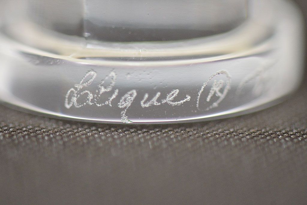 ラリック　鳥置物2点(クリスタル、オブジェ、LALIQUE)(R-046858)