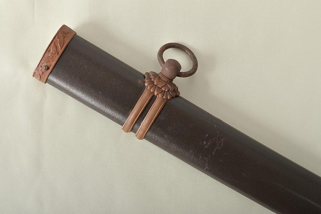 旧日本軍　九八式軍刀鞘(鉄鞘、刀装具、陸軍)(R-046868)