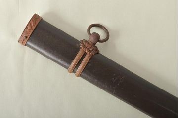 旧日本軍　九八式軍刀鞘(鉄鞘、刀装具、陸軍)(R-046868)