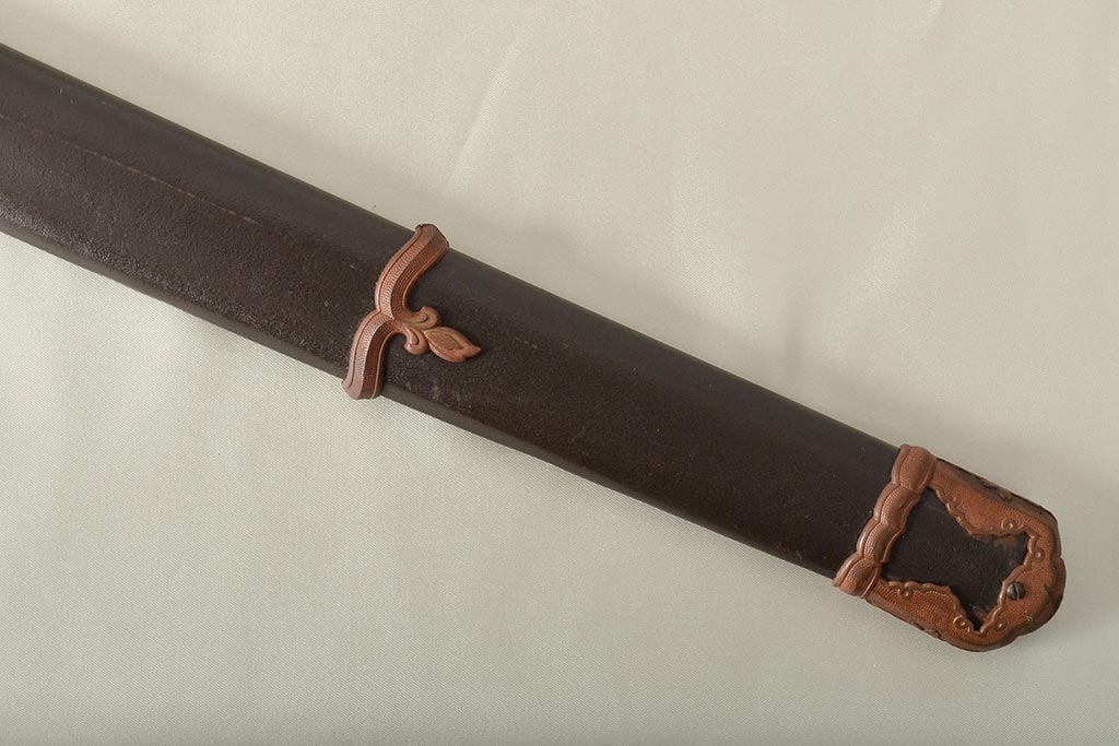 旧日本軍　九八式軍刀鞘(鉄鞘、刀装具、陸軍)(R-046868)