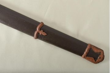 旧日本軍　九八式軍刀鞘(鉄鞘、刀装具、陸軍)(R-046868)