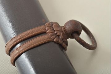 旧日本軍　九八式軍刀鞘(鉄鞘、刀装具、陸軍)(R-046868)