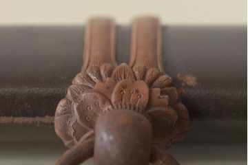 旧日本軍　九八式軍刀鞘(鉄鞘、刀装具、陸軍)(R-046868)